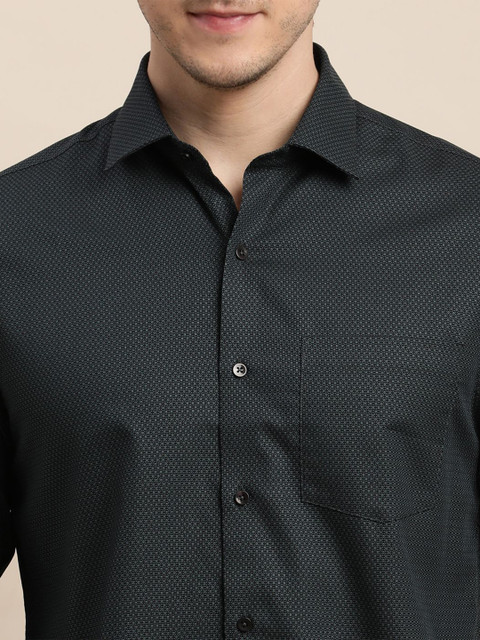 Turtle Men Self Design Spread Collar Formal Shirts - Image 2