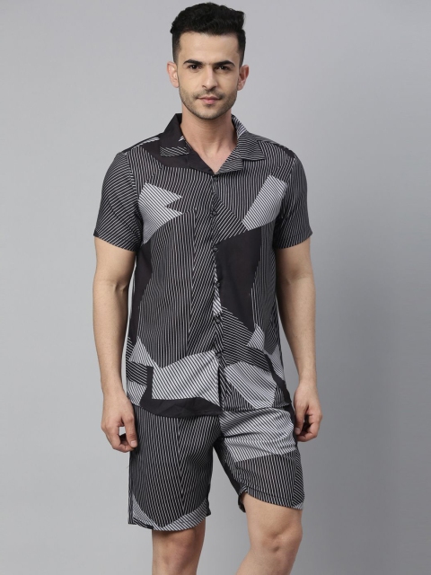 Bushirt Striped Shirt Collar Shirt Collar Night suit