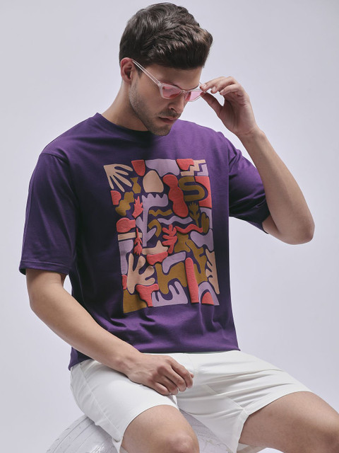 DILLINGER Men Round Neck Abstract Printed T-shirt