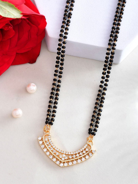 Voylla Gold-Plated Stones and Beads Mangalsutra