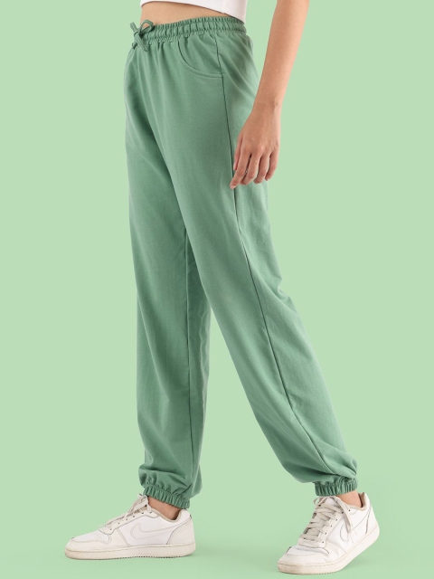 Nite Flite Women Pure Cotton Mid-Rise Joggers - Image 2