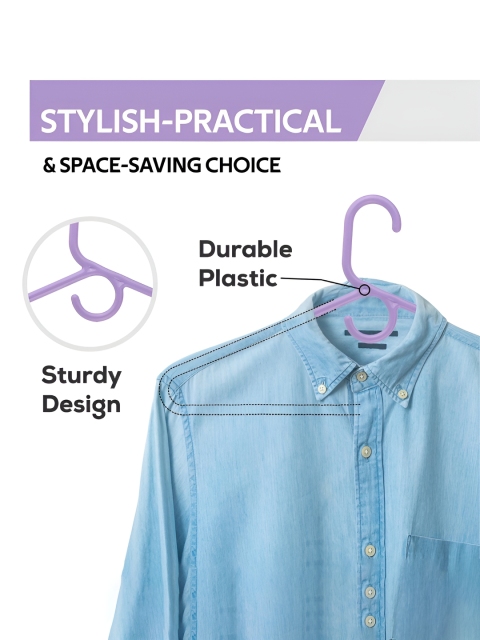 Kuber Industries Purple 6Pieces Clip Hangers - Image 3