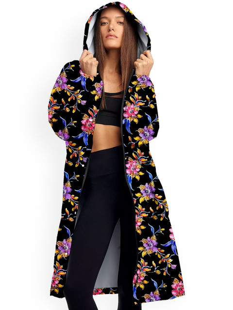 CAMISON Floral Printed Hooded Waterproof Rain Jacket - Image 5
