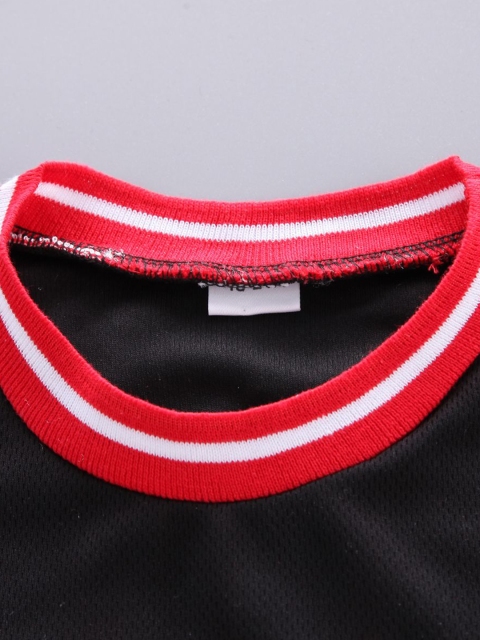 StyleCast x Revolte Boys Black & Red Printed Sleveless T-shirt with Shorts - Image 4