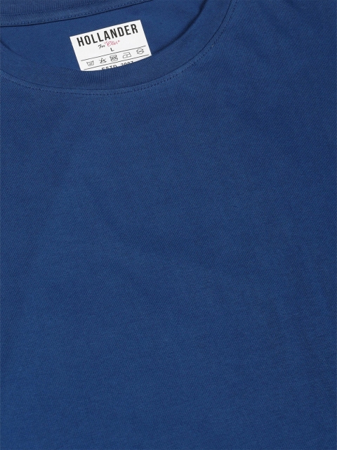 THE HOLLANDER Women Solid Cotton Drop-Shoulder Sleeves Oversized T-shirt - Image 7