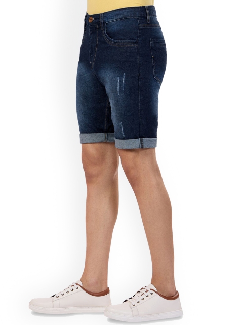 beevee Men Mid Rise Washed Denim Shorts - Image 3