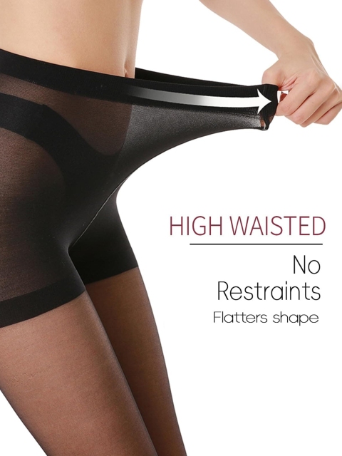 CareDone Women High Waist Stretchable Pantyhose Sheer Stocking - Image 4