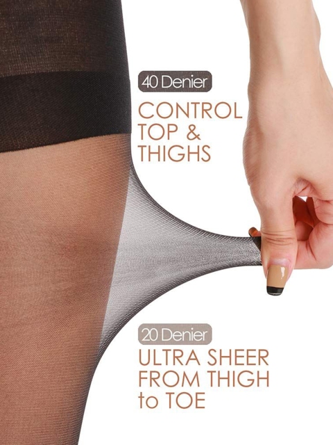 CareDone Women High Waist Stretchable Pantyhose Sheer Stocking - Image 5