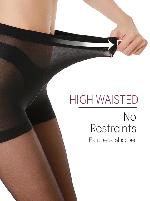 CareDone Women High Waist Stretchable Pantyhose Sheer Stocking - Image 4