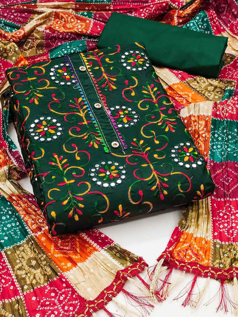 Peachmode Embroidered Unstitched Dress Material