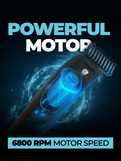 BEARDO Men Ball Safe Trimmer for Precision Grooming - Fast Charging 90-Min Runtime - Black - Image 2