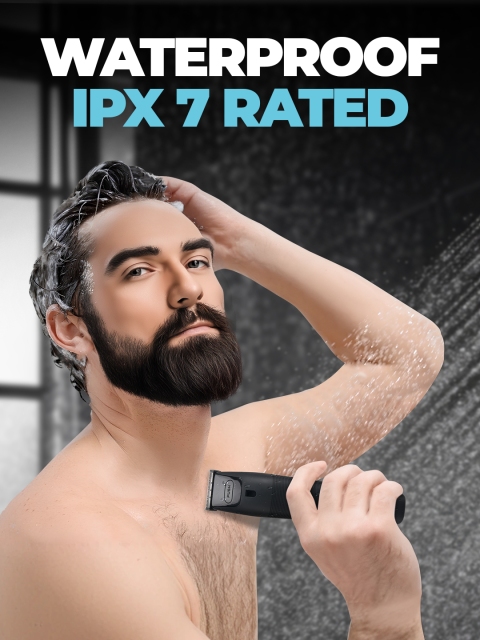 BEARDO Men Ball Safe Trimmer for Precision Grooming - Fast Charging 90-Min Runtime - Black - Image 4