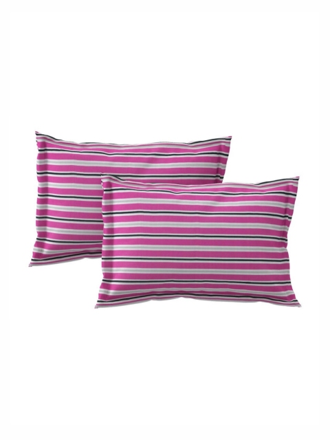 Salona Bichona Pink & White Floral 120 TC King Bedsheet with 2 Pillow Covers - Image 3