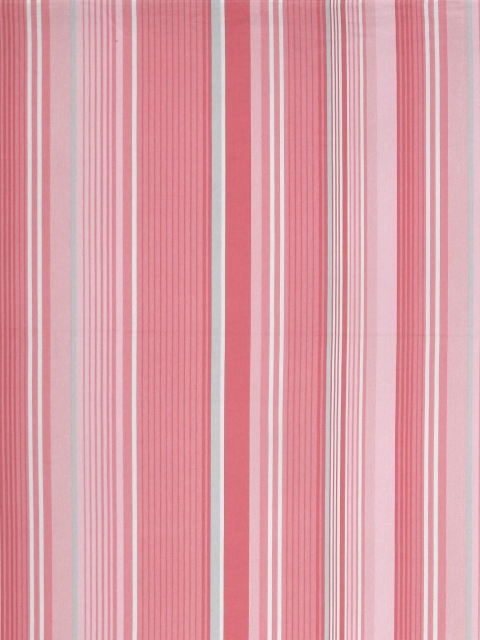 Salona Bichona Pink & White Striped Pure Cotton 120 TC King Bedsheet with 2 Pillow Covers - Image 4