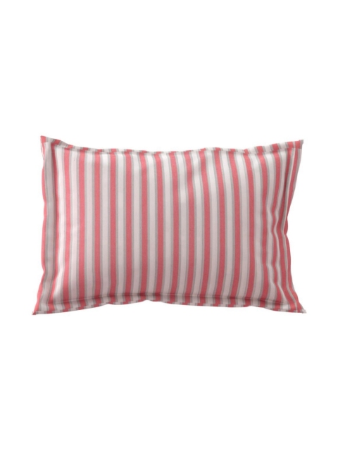 Salona Bichona Pink & White Striped Pure Cotton 120 TC King Bedsheet with 2 Pillow Covers - Image 5