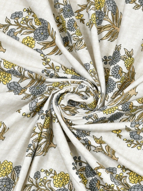 Salona Bichona Sea Green Floral Pure Cotton120 TC King Bedsheet with 2 Pillow Covers - Image 5