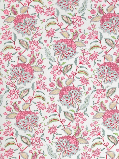 Salona Bichona Pink & White Floral Pure Cotton 120 TC King Bedsheet with 2 Pillow Covers - Image 5