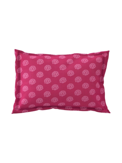 Salona Bichona Pink & White Floral Pure Cotton 120 TC King Bedsheet with 2 Pillow Covers - Image 7