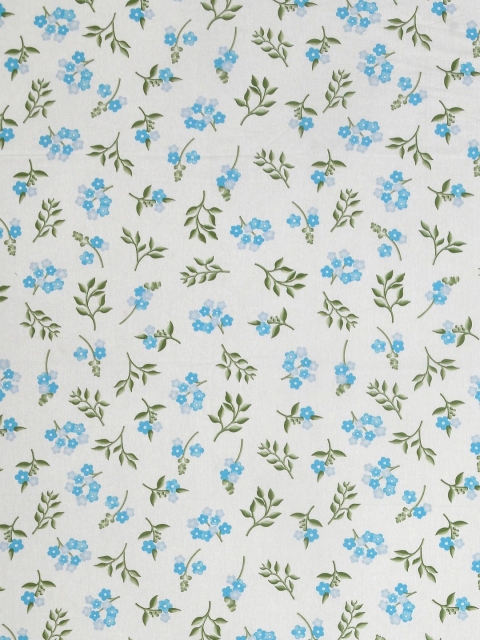 Salona Bichona Green & White Floral Pure Cotton 120 TC King Bedsheet with 2 Pillow Covers - Image 3