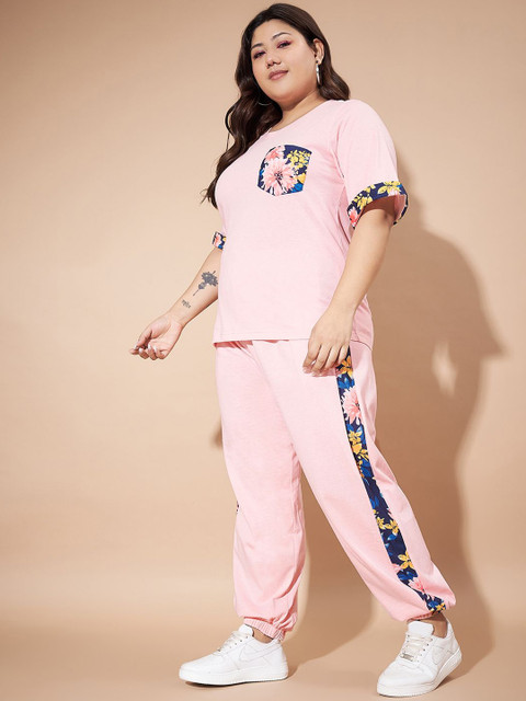 AUSTIVO Plus Size Round Neck Short Sleeves T-Shirt With Joggers - Image 4