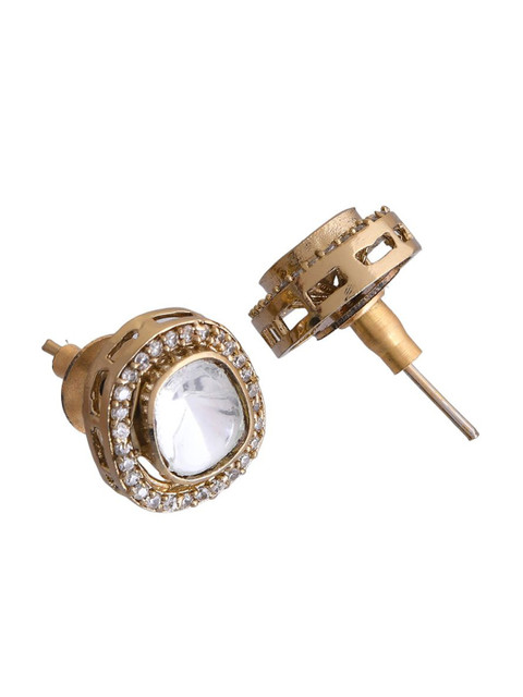 Voylla Gold Plated Kundan Stone Studded Jewellery Set - Image 6