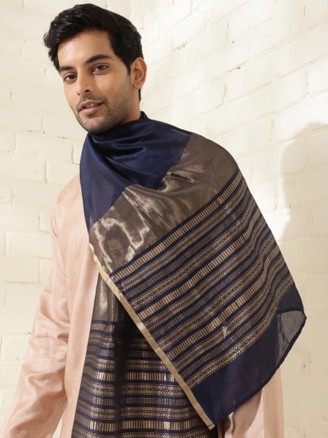 Fabindia Men Cotton Silk Blend Stole - Image 2