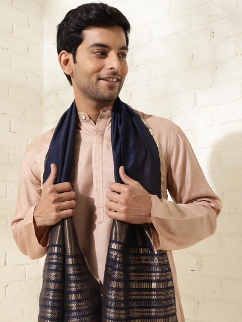 Fabindia Men Cotton Silk Blend Stole - Image 5
