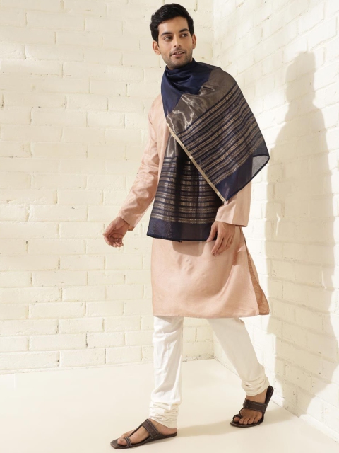 Fabindia Men Cotton Silk Blend Stole - Image 3