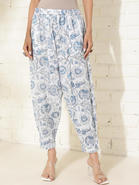 Fabindia Women Ethnic Motifs Printed Straight Fit Cotton Salwar