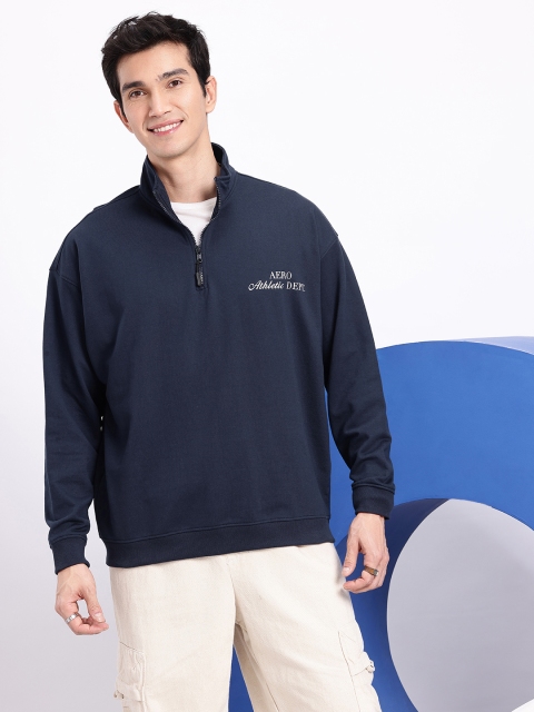 Aeropostale Printed Mock Collar Oversized Sweatshirt - Image 3