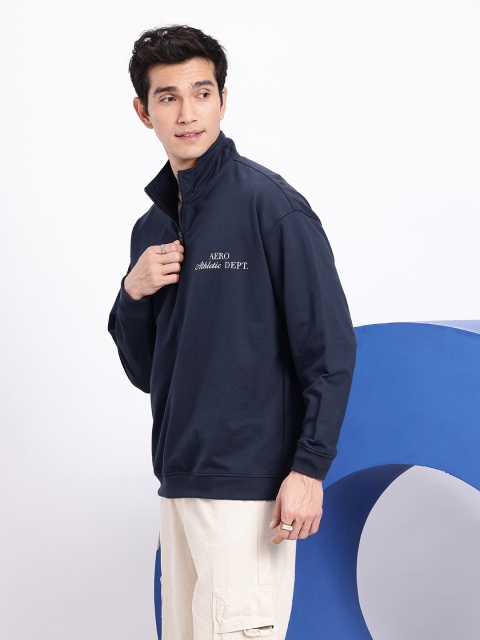 Aeropostale Printed Mock Collar Oversized Sweatshirt - Image 4
