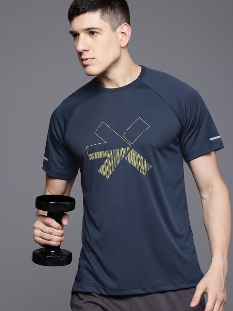 HRX by Hrithik Roshan Logo Printed Rapid Dry Training T-shirt