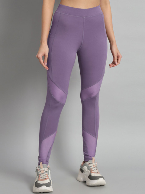 Mehrang Women Slim-Fit Ankle-Length Gym Tights