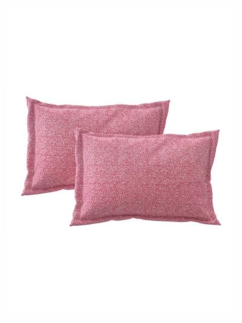 Salona Bichona Pink Printed Fitted 180TC Pure Cotton Double King Bedsheet & 2 Pillow Cover - Image 6