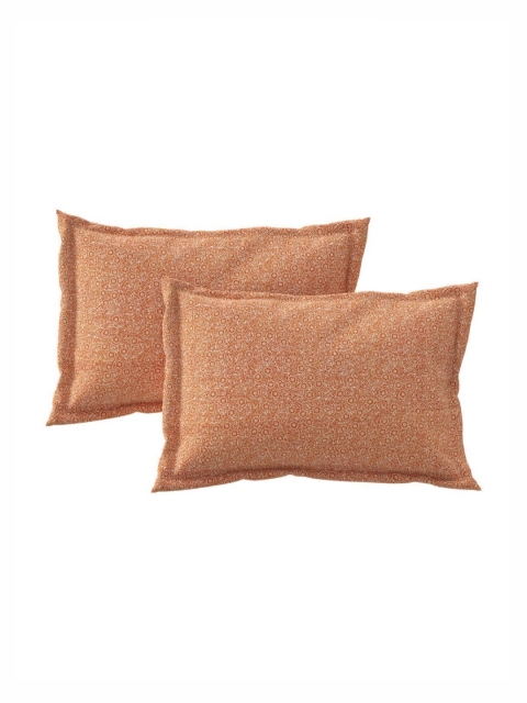 Salona Bichona Brown Printed 180 TC Pure Cotton Double King Bedsheet & 2 Pillow Covers - Image 6