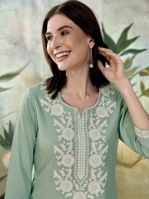 Anouk Ethnic Motifs Embroidered Kurti - Image 6