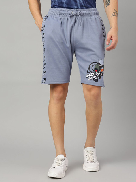 Free Authority Men Naruto Anime Printed Shorts