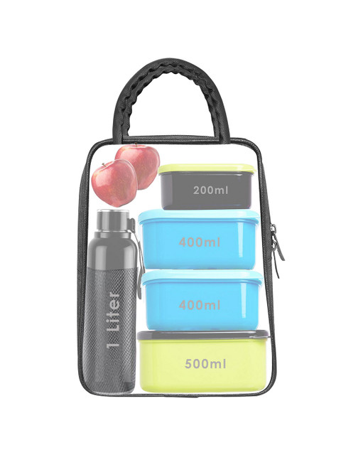 LOREM Textured Insulated Lunch bags Travel Accessory - Image 5