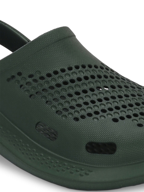HRX by Hrithik Roshan Men Green Self Design Rubber Clogs - Image 6