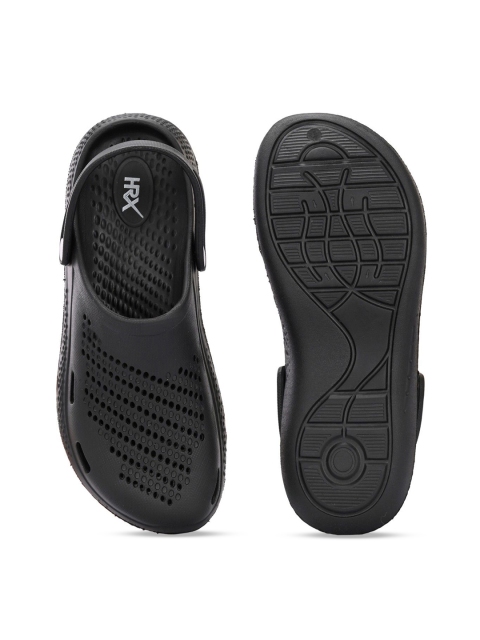 HRX by Hrithik Roshan Men Black Self Design Rubber Clogs - Image 5