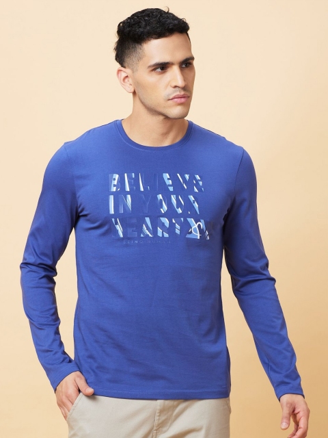 Being Human Men Typography Printed Applique T-shirt - Image 6