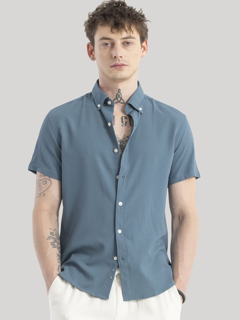 Snitch Men Standard Slim Fit Opaque Casual Shirt