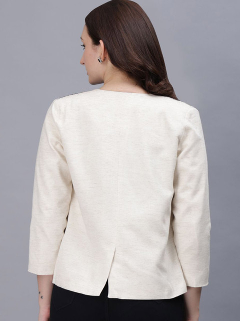 Indyvarna Printed Cotton Tailored-Fit Single-Breasted Blazer - Image 4