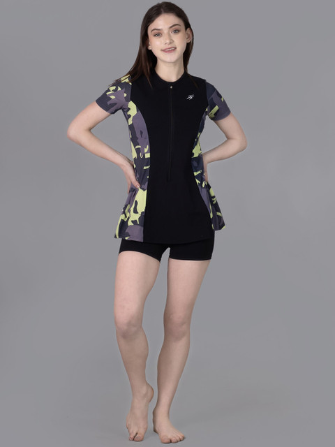 Keepfit Printed Medium Coverage Camouflage Marble Printed 2 Piece Padded Swimset