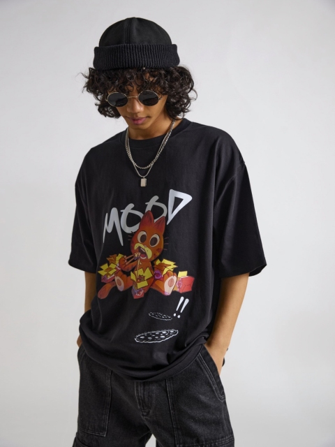 THE CLOTHING FACTORY Men Printed Applique T-shirt - Image 3