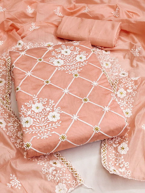 KALINI Embroidered Unstitched Dress Material