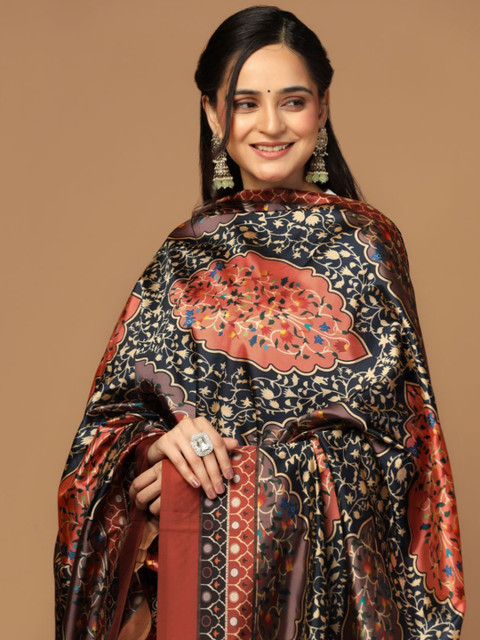 Kaizen TEXO FAB Ethnic Motifs Printed Silk Dupatta - Image 6