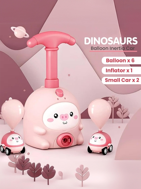 Kidology Kids Balloon Launcher Car Toy Set with Manual Balloon Pump