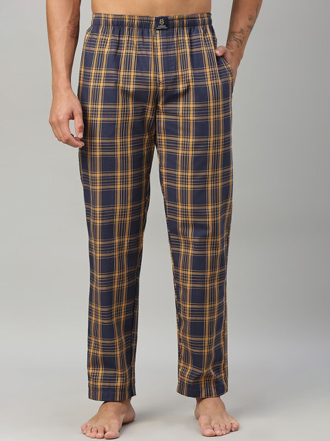 URBAN SCOTTISH Men Checked Pure Cotton Lounge Pant