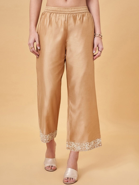 RANGMANCH BY PANTALOONS Women Straight Fit Trousers